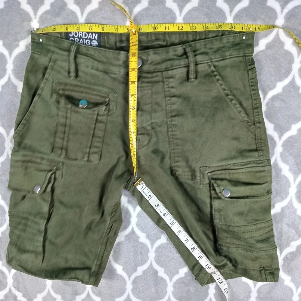 Jordan Craig Cargo Shorts Men Size 32 Green Olive Cairo Urban Utility Safari